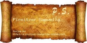 Pirnitzer Samuella névjegykártya